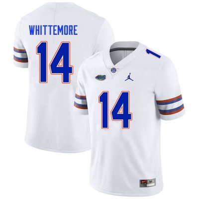 Men's Florida Gators #14 Trent Whittemore NCAA Nike White Authentic Stitched College Football Jersey LUE2262PH